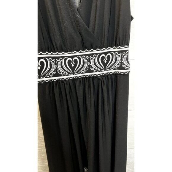 Forever Women's Black Surplice‎ Sleeveless Maxi Dress - Picture 6 of 7